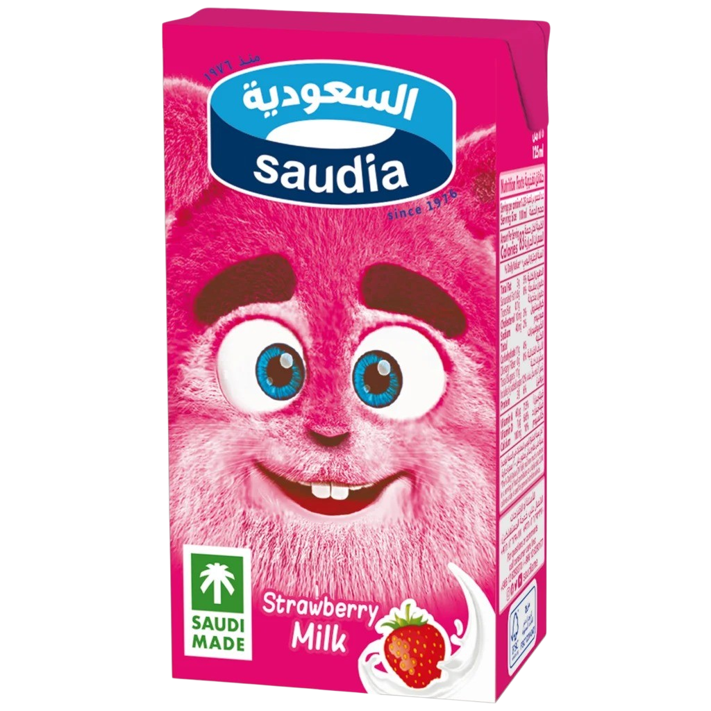 السعودية حليب بالفراولة 125 مل 